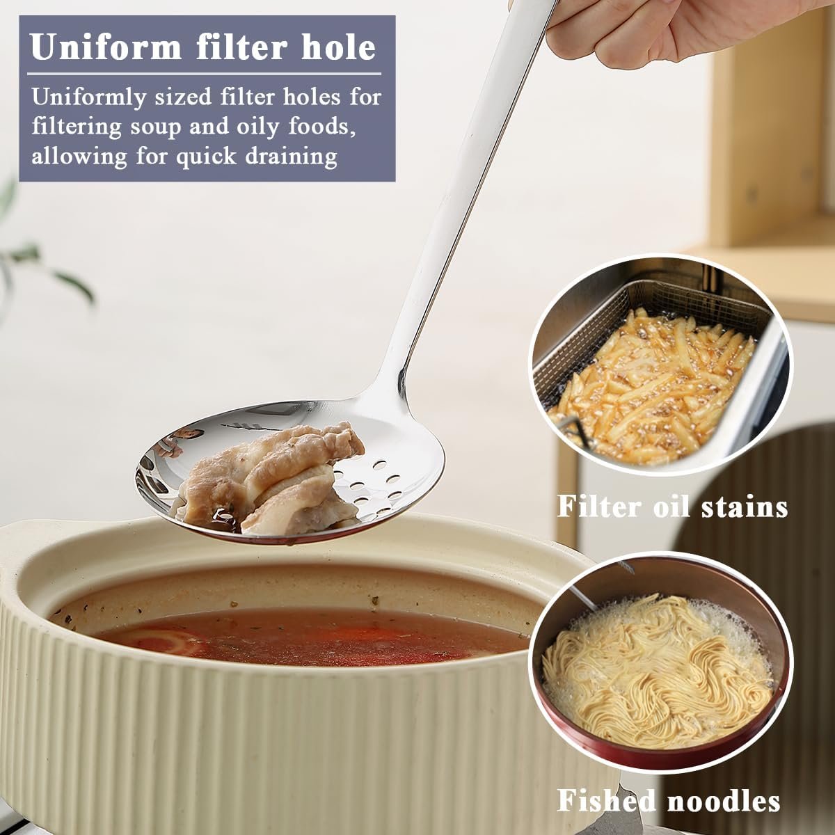 Kitchen Utensils Set 6pcs, Stainless Steel Cooking Utensils Set - Image 2