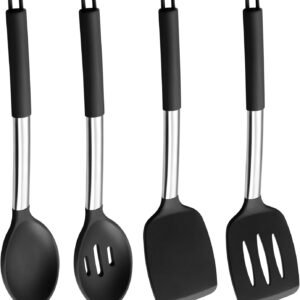 Black Kitchen Cooking Utensil Set of 4