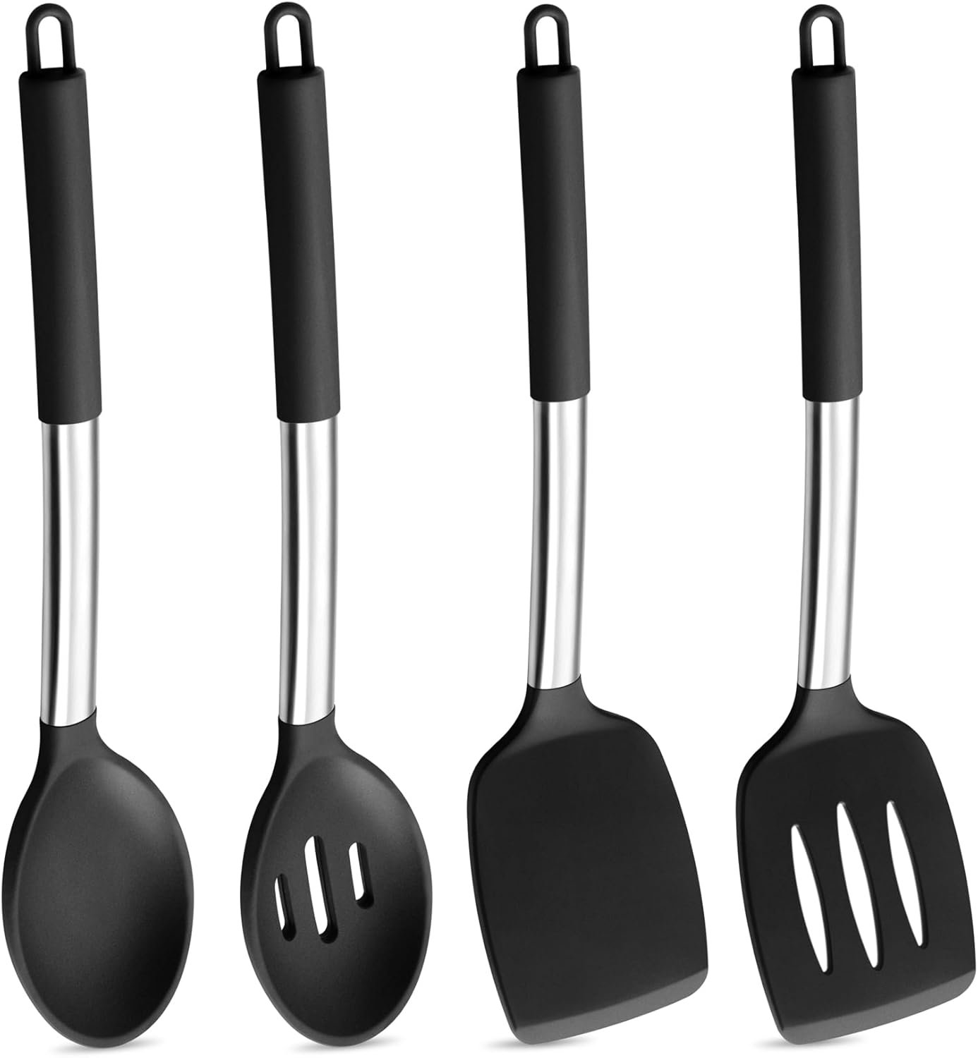 Black Kitchen Cooking Utensil Set of 4