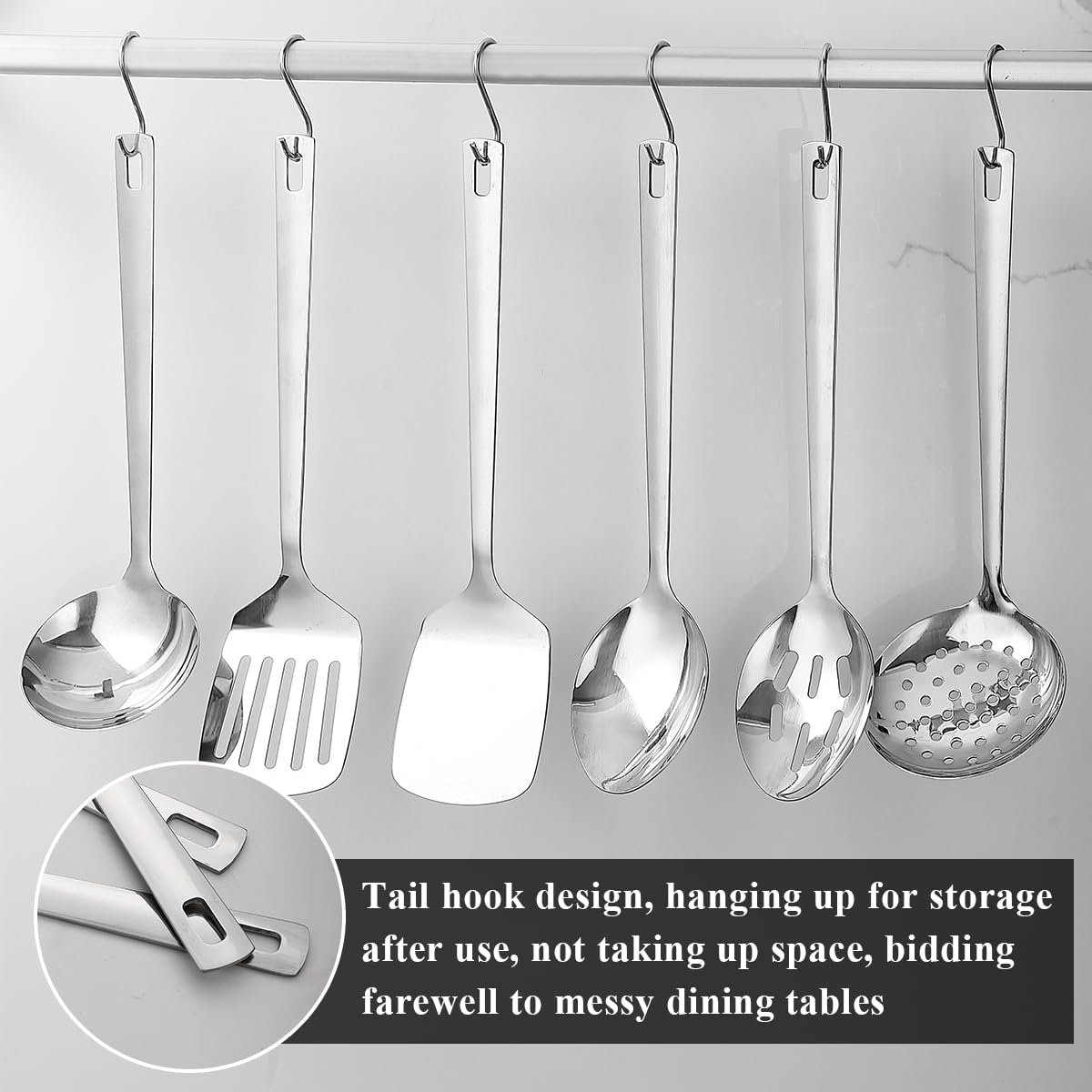 Kitchen Utensils Set 6pcs, Stainless Steel Cooking Utensils Set - Image 6