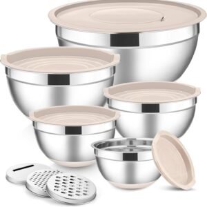 Stainless Steel Mixing Bowls with Lids Set