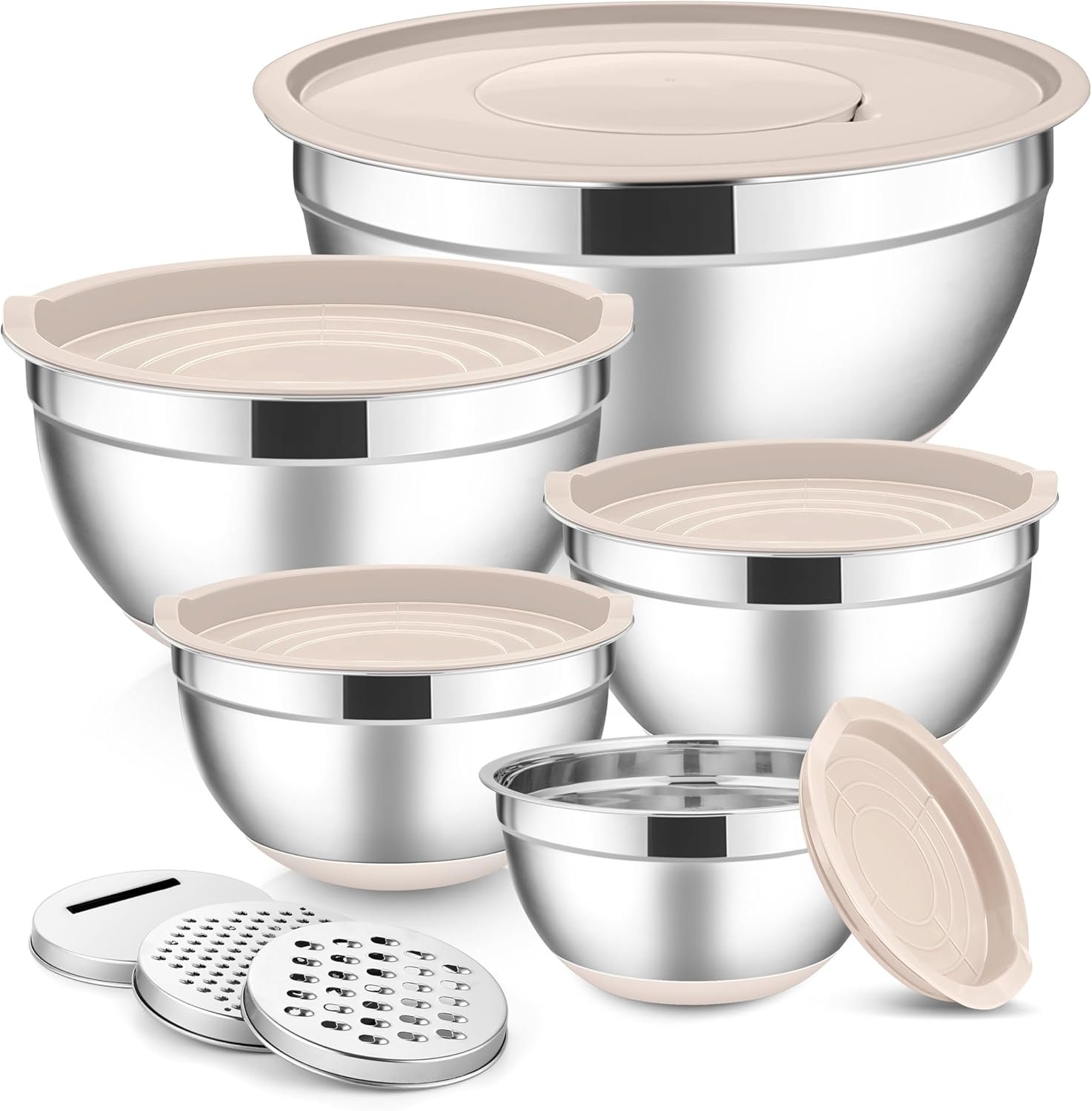 Stainless Steel Mixing Bowls with Lids Set