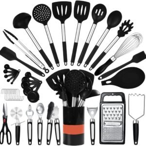 40PCs Silicone Cooking Utensils Set 446℉ Heat Resistance