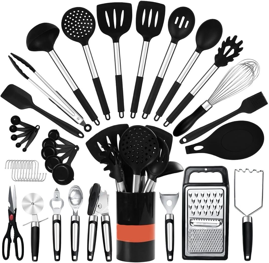 40PCs Silicone Cooking Utensils Set 446℉ Heat Resistance