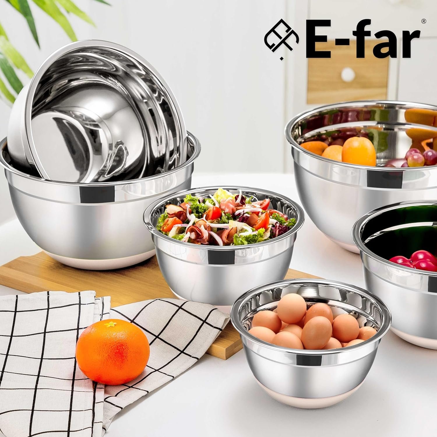 Stainless Steel Mixing Bowls with Lids Set - Image 3