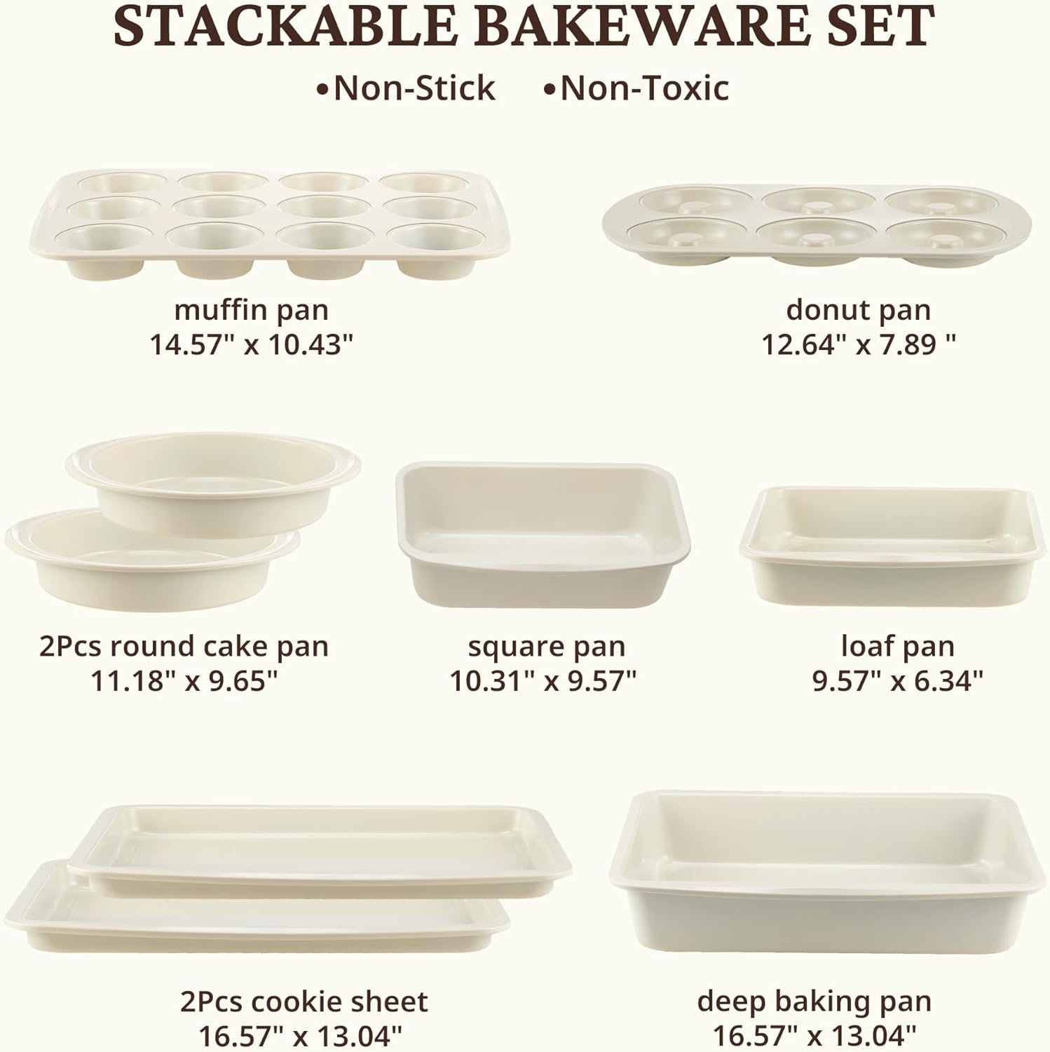 9-Piece Non-Stick Baking Pans Set - Image 6
