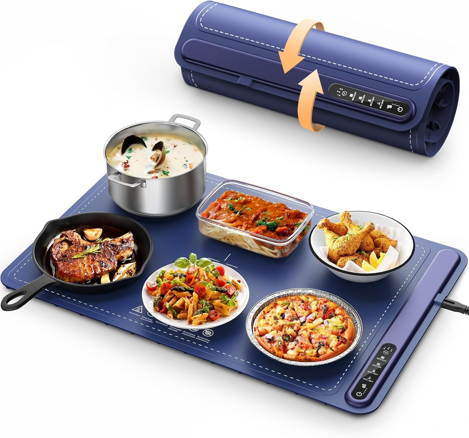 Silicone Electric Food Warming Mat, 4 Temp