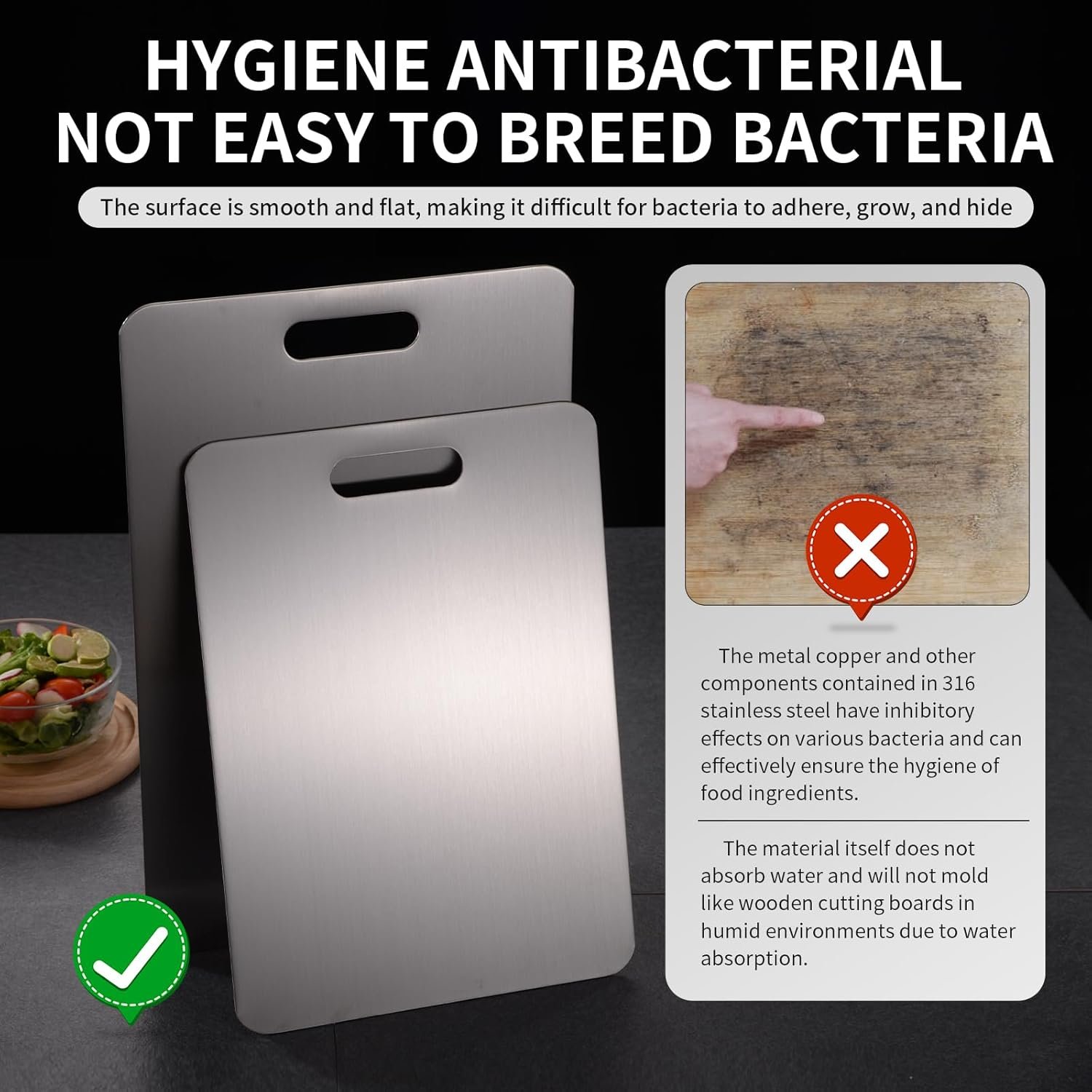 Titanium Kitchen Cutting Board (13.4"x9.1") - Image 2