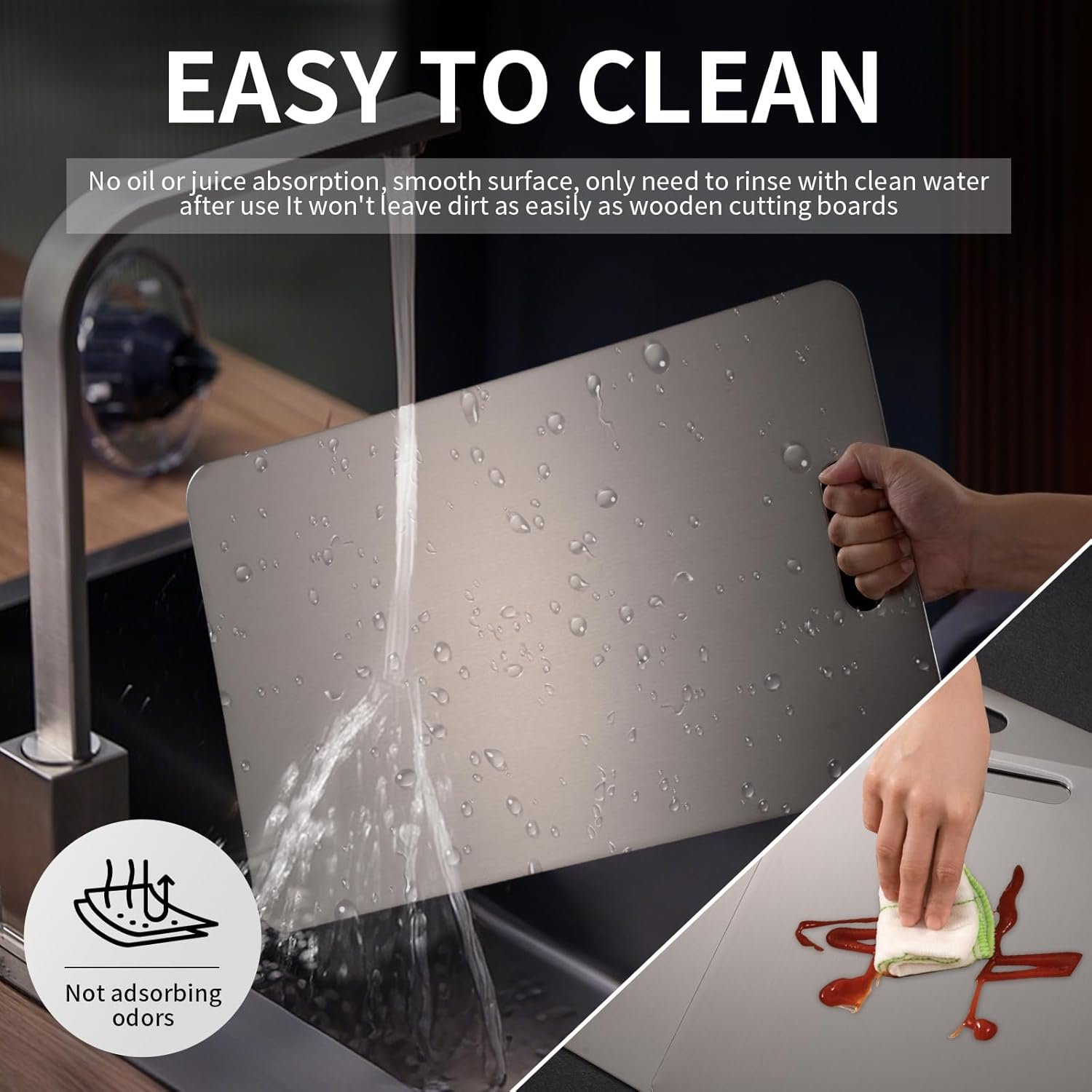 Titanium Kitchen Cutting Board (13.4"x9.1") - Image 4