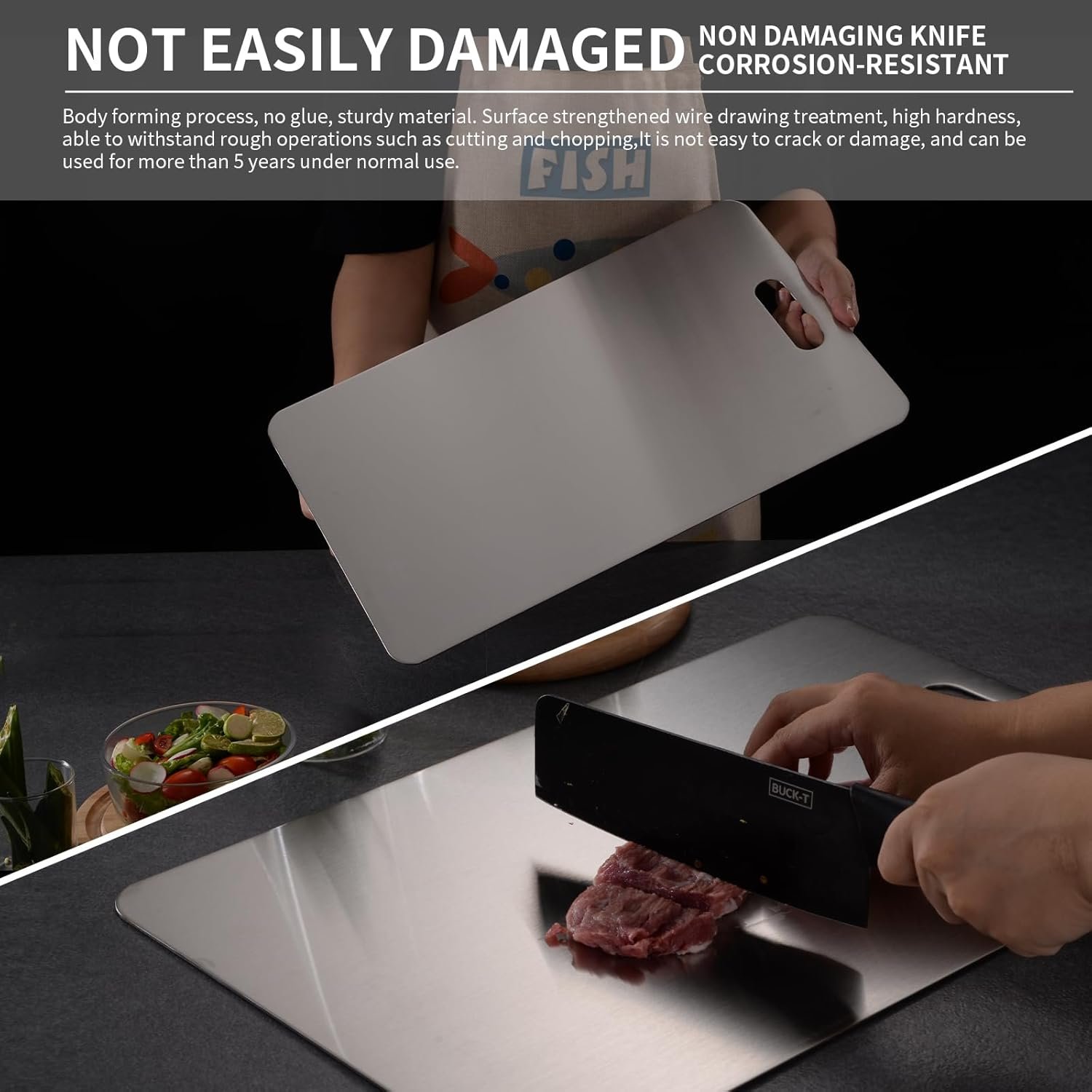 Titanium Kitchen Cutting Board (13.4"x9.1") - Image 5